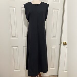 Free People Beach Black Cut Out Back maxi Cotton Dress. Size Large Minimalist